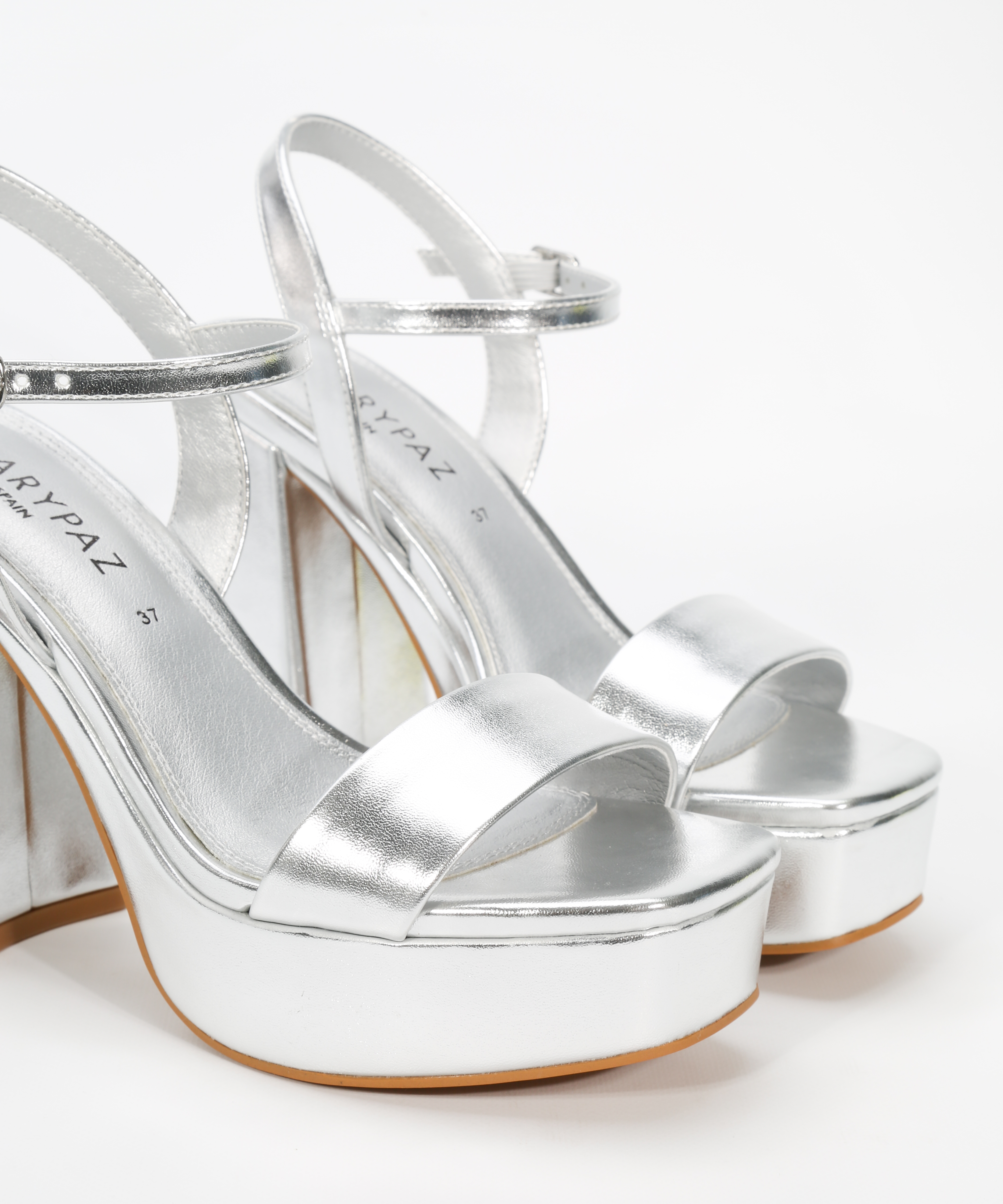 Sand&aacute;lias plataforma com salto largo e largo image number null